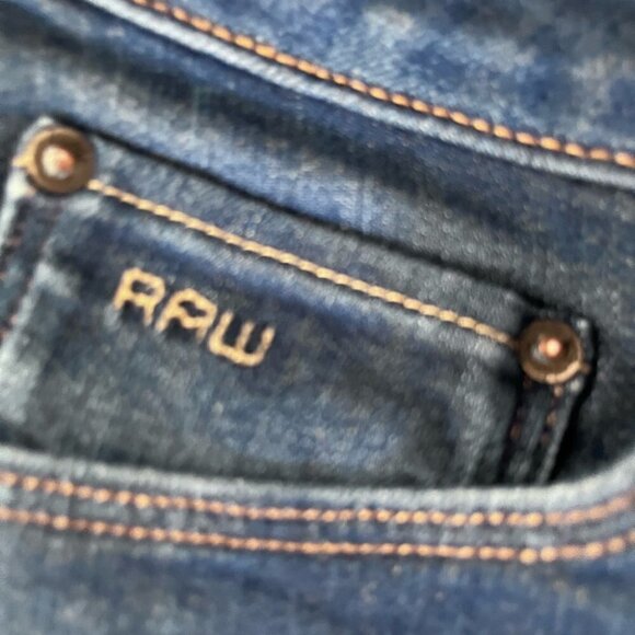 2/40$ G start skinny jeans 3301 bleu size 27 - Picture 2 of 6